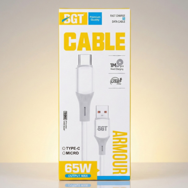 BGT Armour Series 65W Fast Charging Cable