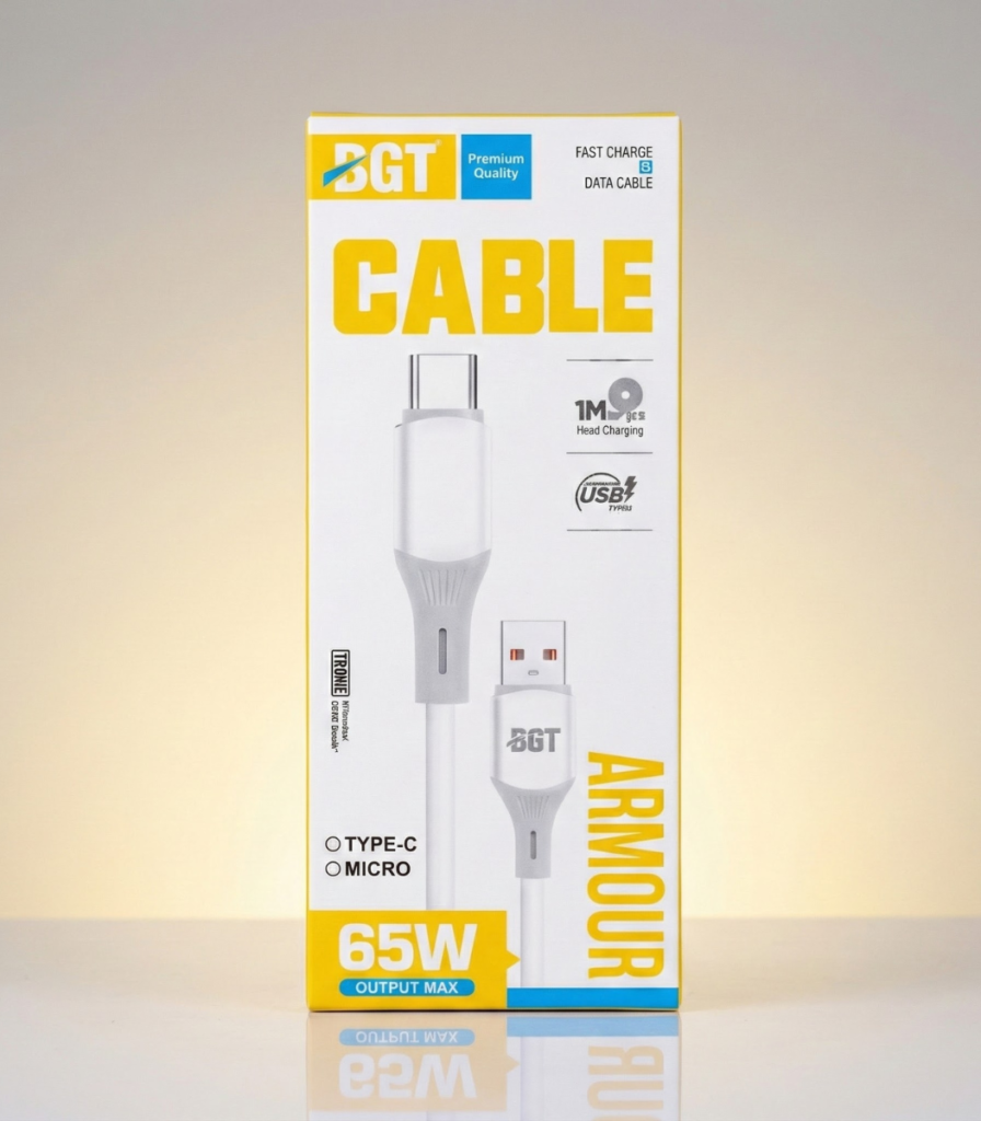 BGT Armour Series 65W Fast Charging Cable