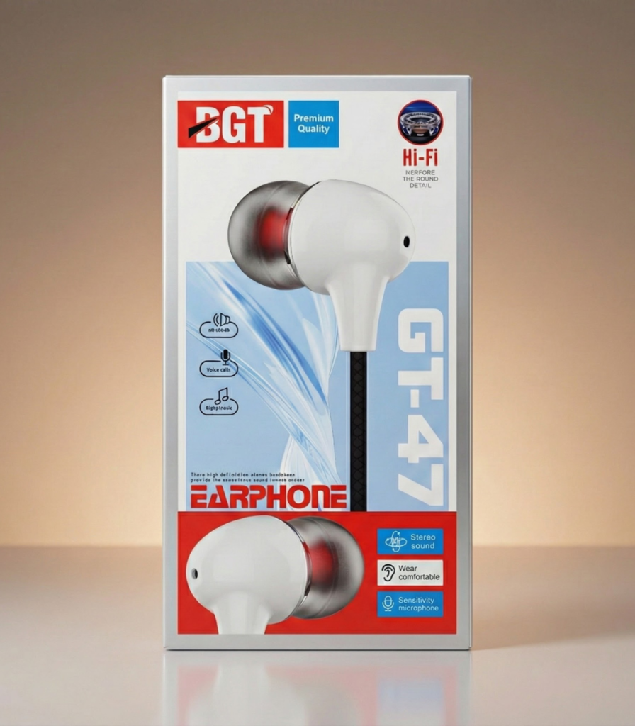 BGT GT-47 Hi-Fi Stereo Handsfree - White