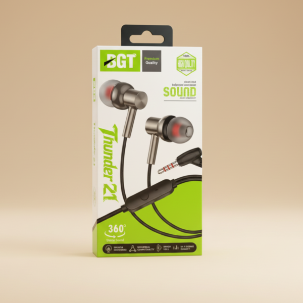 BGT Thunder 21 Stereo Earphones