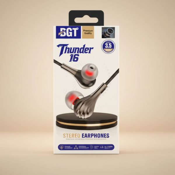 BGT Thunder 16 Stereo Earphones